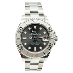 Used Rolex 268622 Yacht Master Slate Rhodium Dial Platinum Stainless Steel 37mm