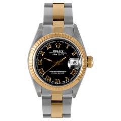Rolex Donna 26mm Datejust 6917 Nero numeri romani bicolore Oyster