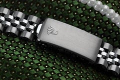 Rolex Datejust Off White Arabic Dial 69174 Emerald & Diamond Bezel + Lugs