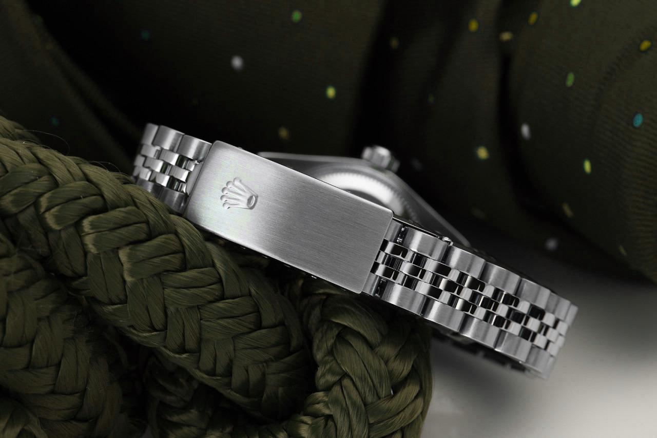 Rolex 26mm Datejust Silver Stick Dial with Sapphire & Diamond Bezel + Lugs 69174

