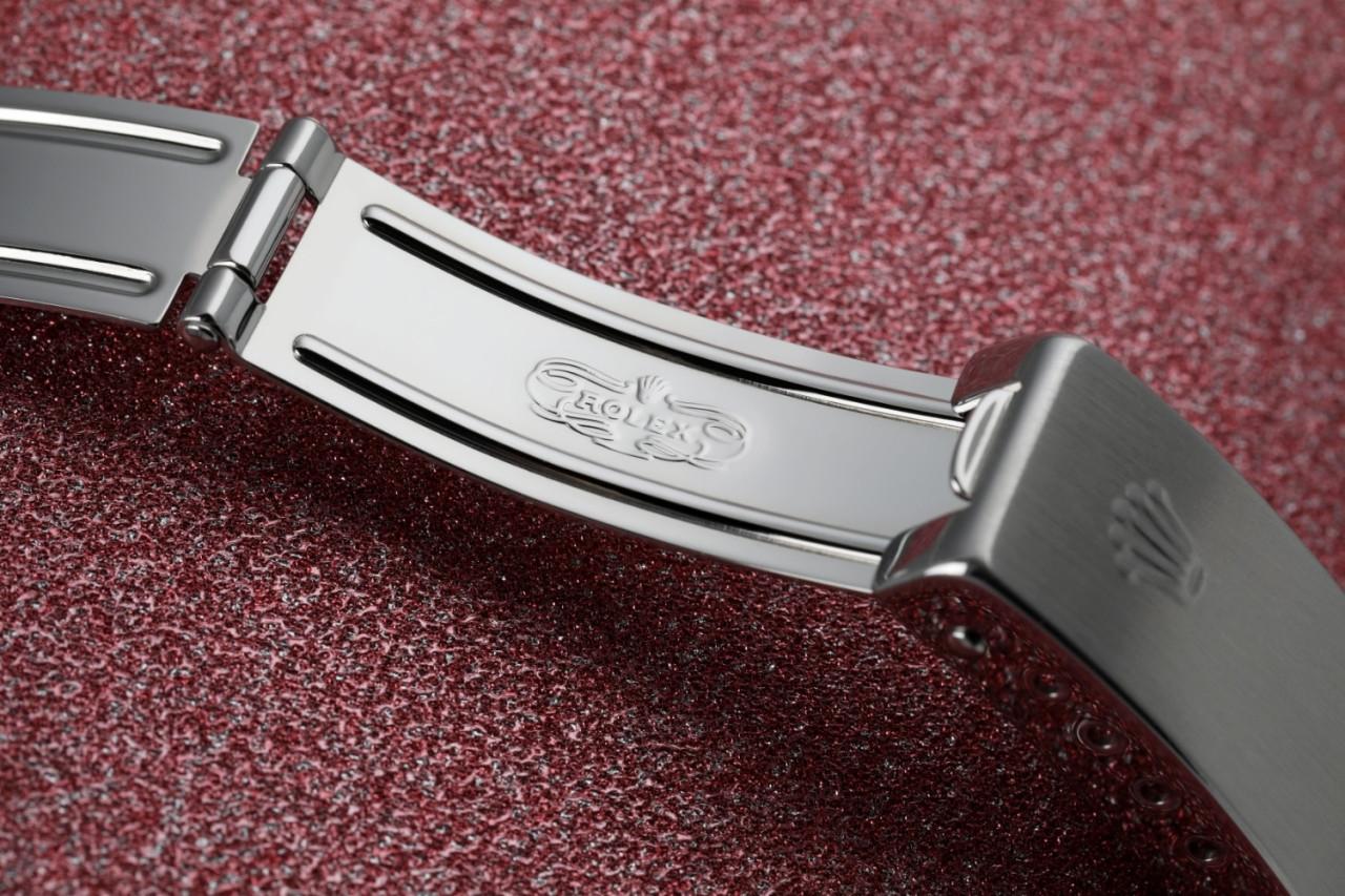 Rolex 26mm Datejust SS Oyster Bracelet & Diamond Bezel White Arabic Dial Watch 69160