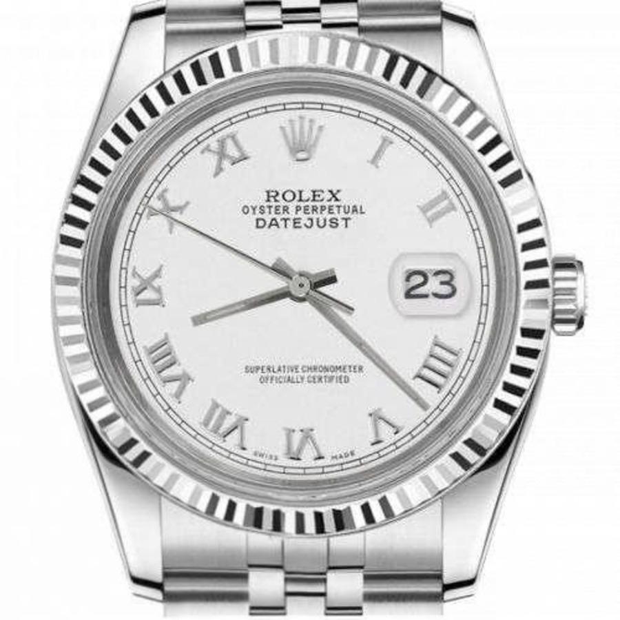 Ladies Rolex 26mm Datejust Stainless Steel White Color Roman Numeral Dial Deployment Buckle 69160