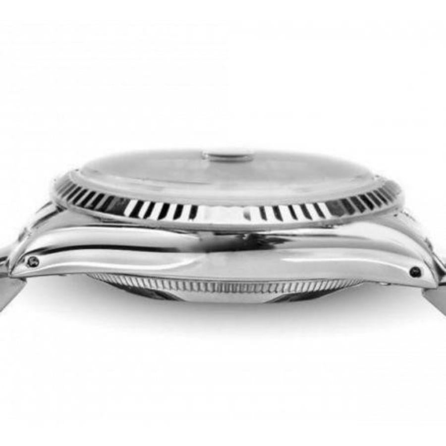 Rolex 26mm Datejust Edelstahl-Uhr mit weißem römischen Zifferblatt 69160 im Angebot 2