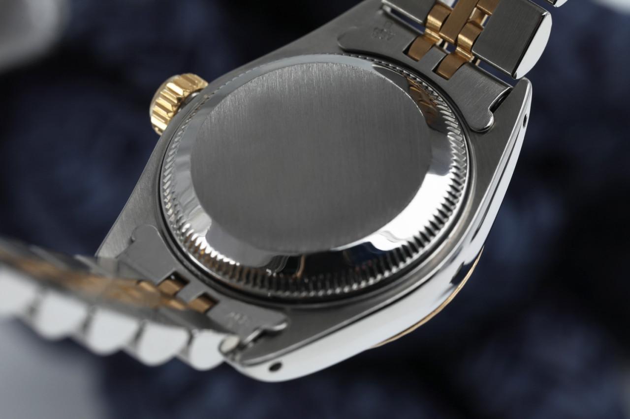 Rolex Montre Datejust 26 mm à chiffres romains bicolores, couleur bleue, 69173 en vente 3