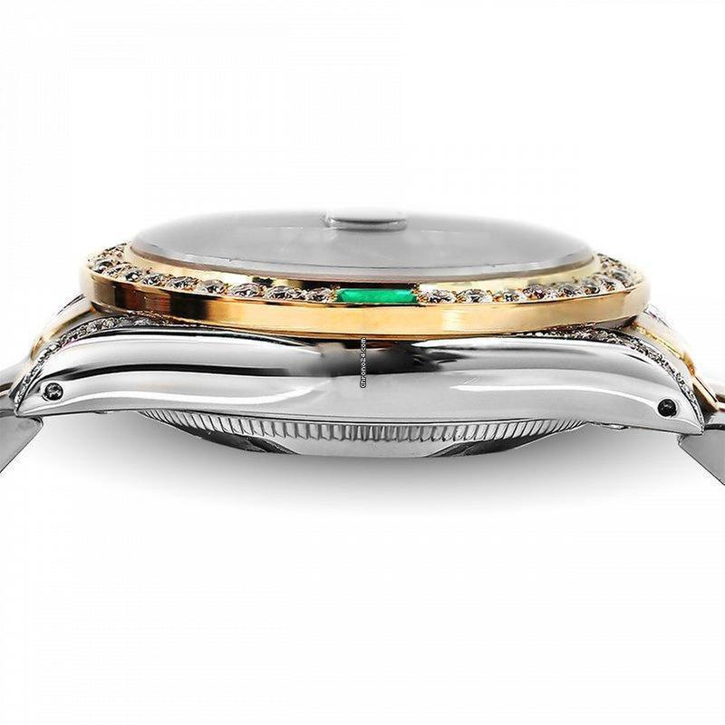 Rolex 26mm Datejust zweifarbige Jubiläums-Uhr mit weißem römischen Zifferblatt 69173 (Rundschliff) im Angebot