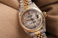 Rolex Montre Datejust à cadran MOP bicolore blanc avec diamants 69173