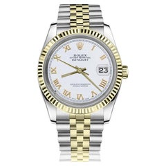 Used Rolex Datejust 69173 Two Tone White Roman Numeral Dial