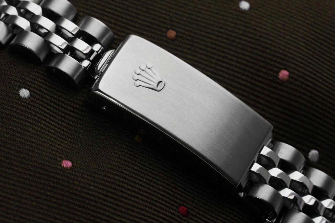 Rolex White Stick Dial 26mm Datejust Diamond & Ruby Bezel Ladies Stainless Steel Watch 69160