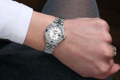 Rolex Datejust White Roman Dial Stainless Steel Ladies Watch with Sapphires