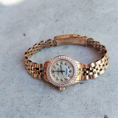 Rolex 26mm Ladies 6619 Rose Gold Diamond watch