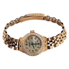 Rolex 26mm Ladies 6619 Rose Gold Diamond watch 