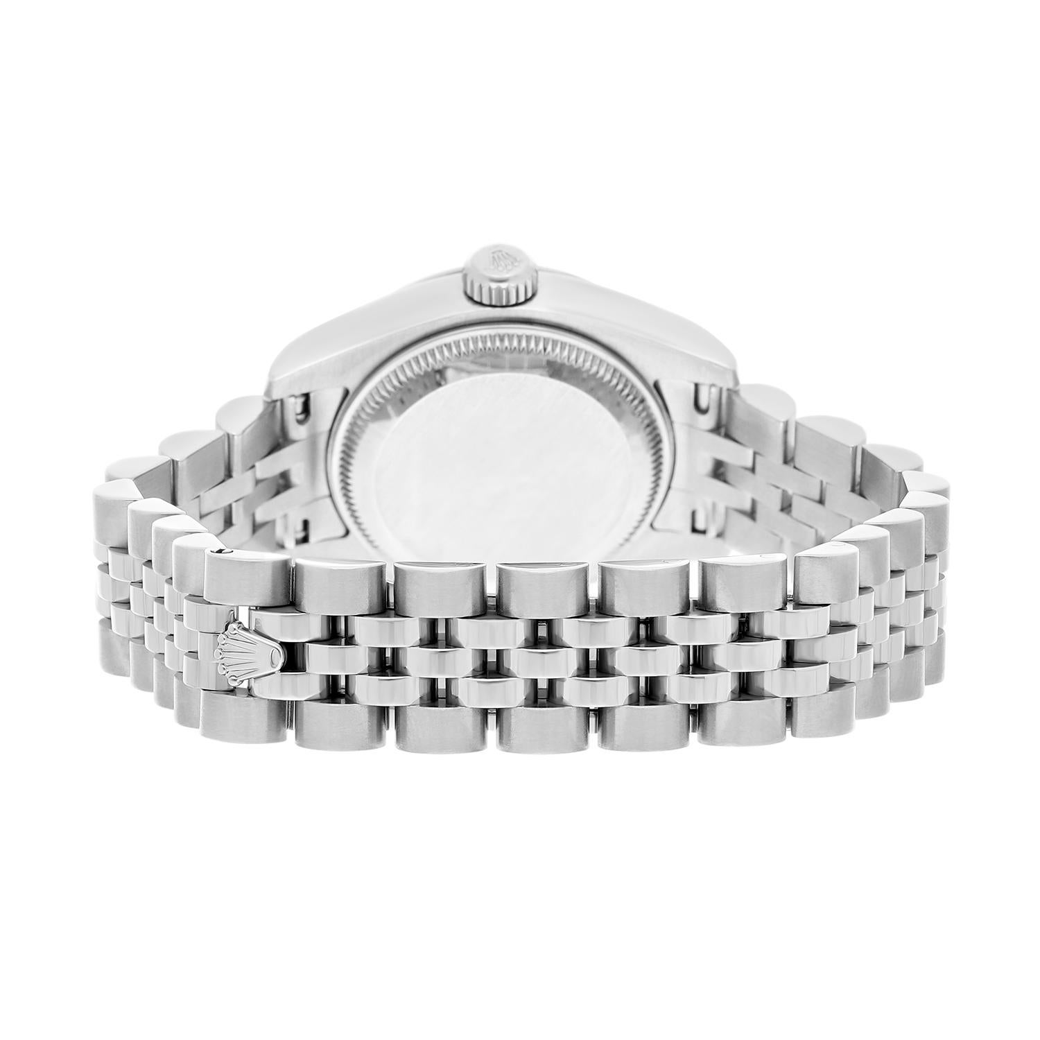 Rolex 26mm Lady-Datejust 179174 Steel & White Gold Watch Silver Dial Jubilee 2