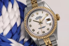 Rolex Lady-Datejust Cream Arabic Jubilee Dial Two Tone Watch 69173