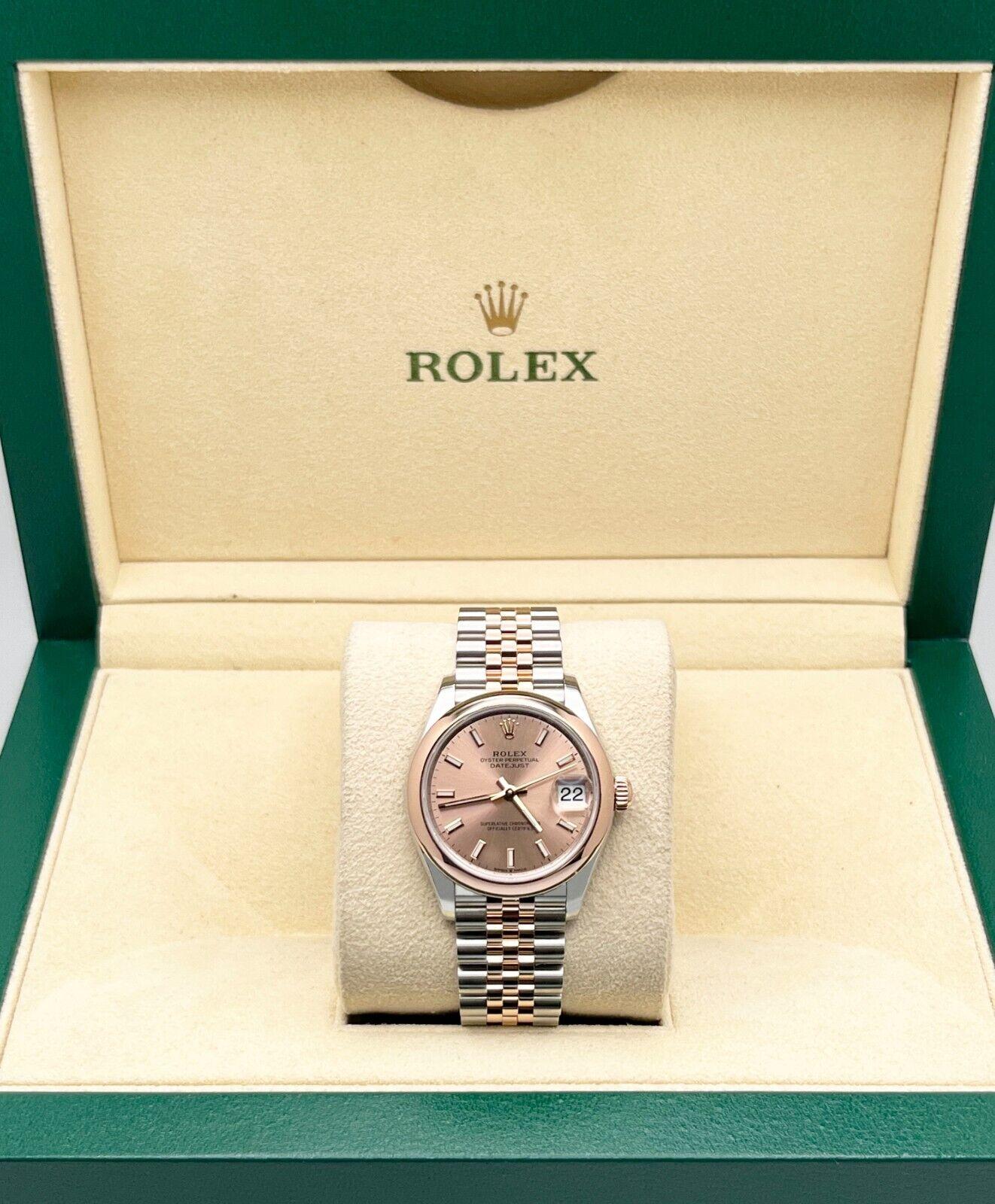 Rolex 278241 Datejust Midsize 31mm Rose Color Dial 18K Rose Gold Stainless Steel For Sale 3