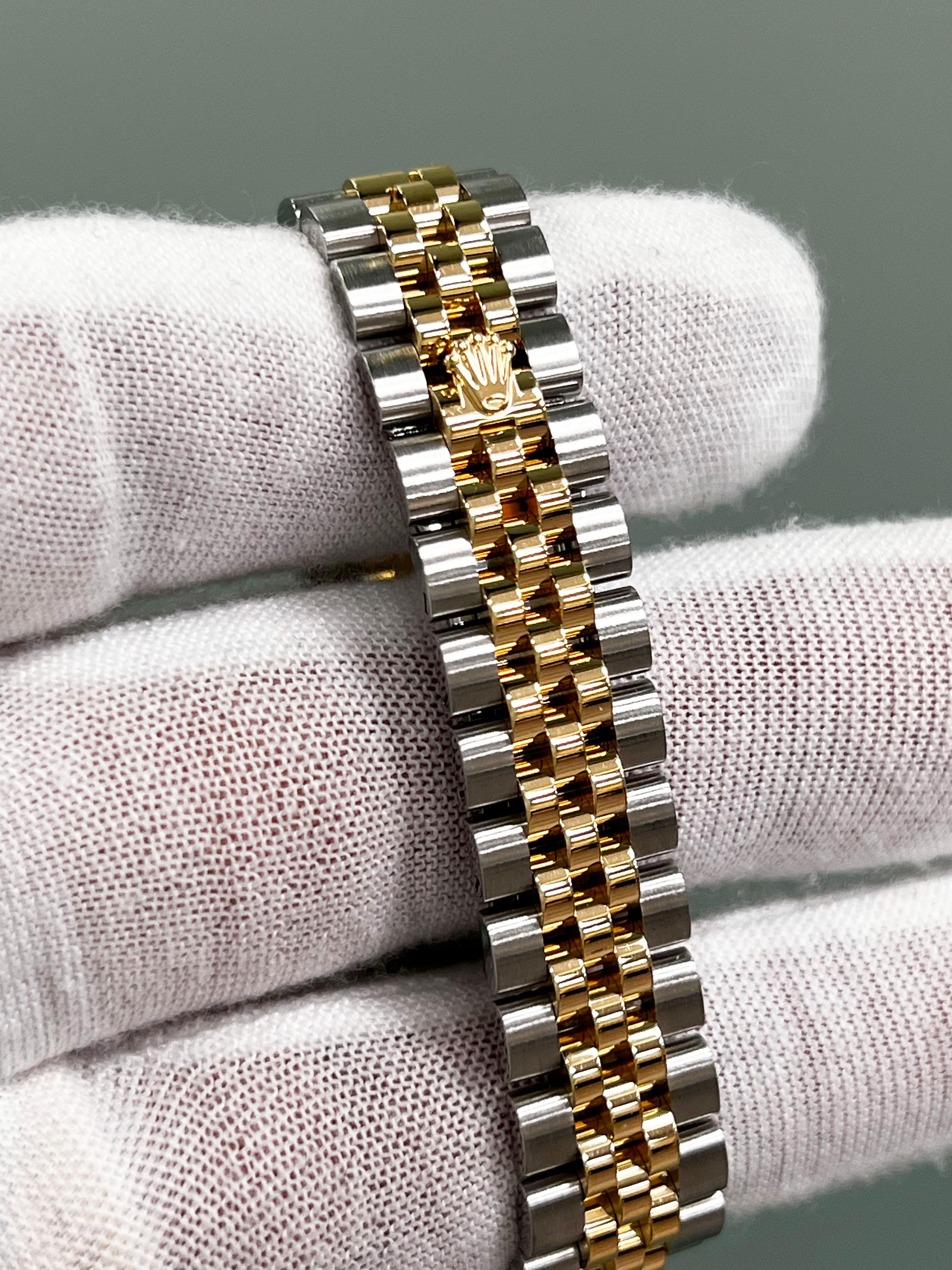 Rolex 279173 Damen Datejust 28mm Silber Zifferblatt 18K Gelbgold Stahl Box Papiere 1