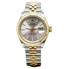 Rolex 279173 Datejust da donna 28 mm Quadrante argento Oro giallo 18 carati Scatola d'acciaio Documenti