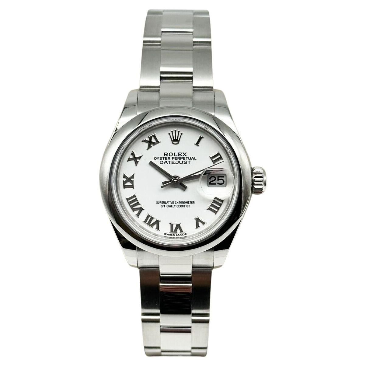 Rolex Ladies Datejust 279160 Blanco Esfera Romana Acero Caja Papel