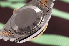 Rolex Datejust Champagne Index Dial Two Tone Watch with Emeralds & Diamonds