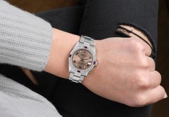 Rolex Datejust Salmon Dial Oyster Diamond & Ruby Bezel Rolex Datejust
