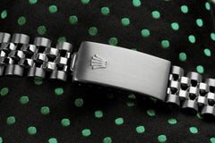 Rolex Datejust 68274 Silver Stick Dial with Diamond & Emerald Bezel Steel Watch