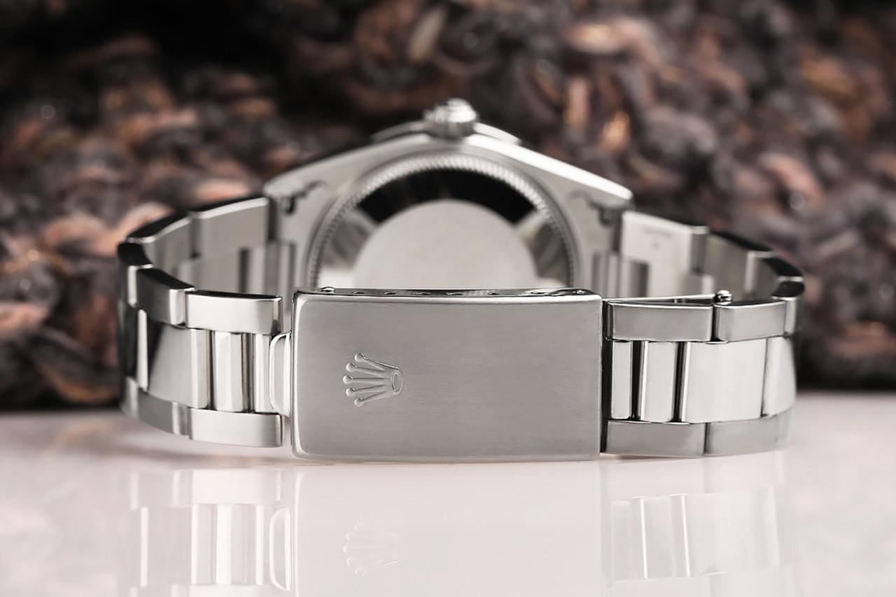Round Cut Rolex Datejust 68274 SS White Dial\ Diamond Bezel & Shoulders Oyster Bracelet  For Sale
