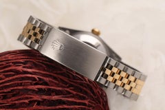 Rolex Datejust Stick Cream Jubilee Dial Diamond + Ruby Bezel Two Tone Watch