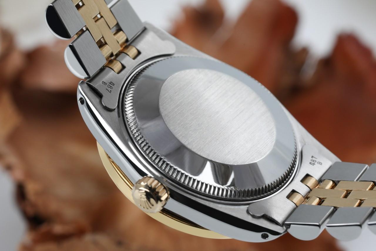 Women's Rolex 31mm Datejust Two Tone Diamond Bezel & Lugs Silver Color Dial Watch 68273 For Sale