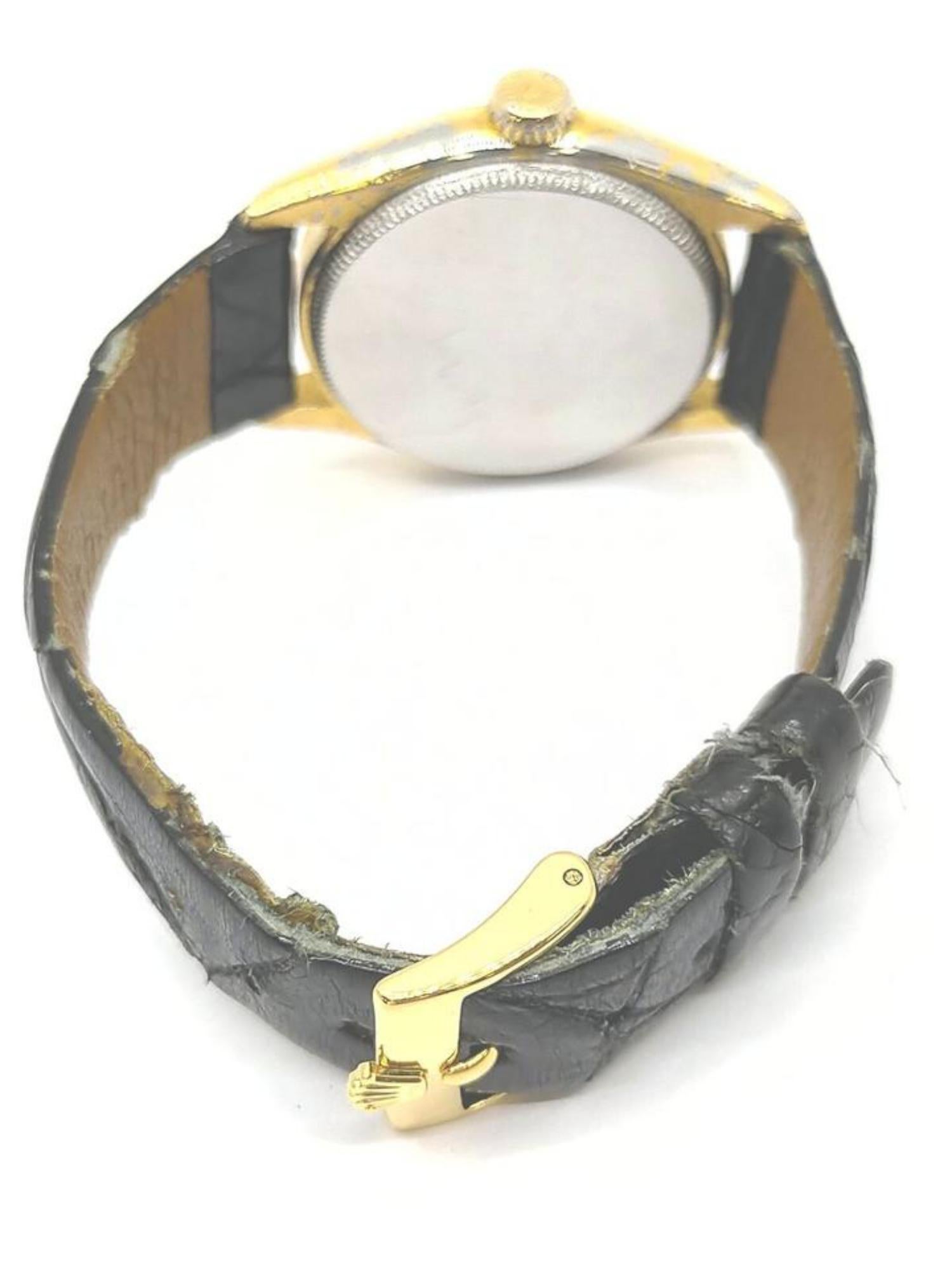 Rolex 31mm Vergoldete Oyster Royal Shock Resisting Uhr 854013 im Angebot 5