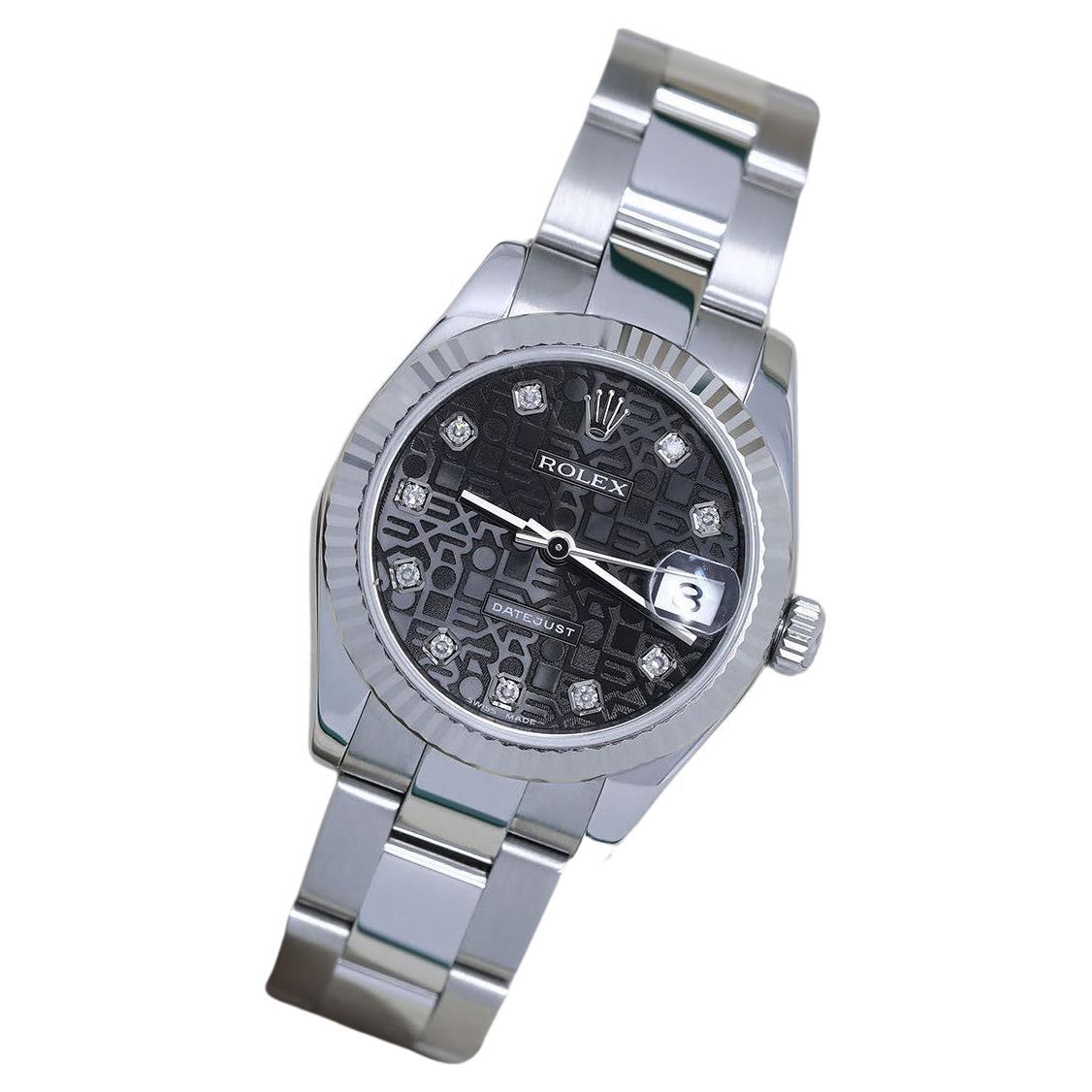 Edelstahl-Uhr Lady-Datejust 178274 mit Diamant-Zifferblatt, 31 mm