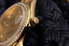 Rolex Presidential 18kt Gold Champagne Diamond Dial Diamond Bezel 68278