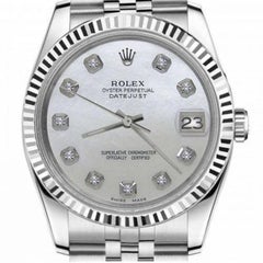 Rolex Damen''s Datejust Weiße MOP Perlmutt-Zifferblattuhr 68274