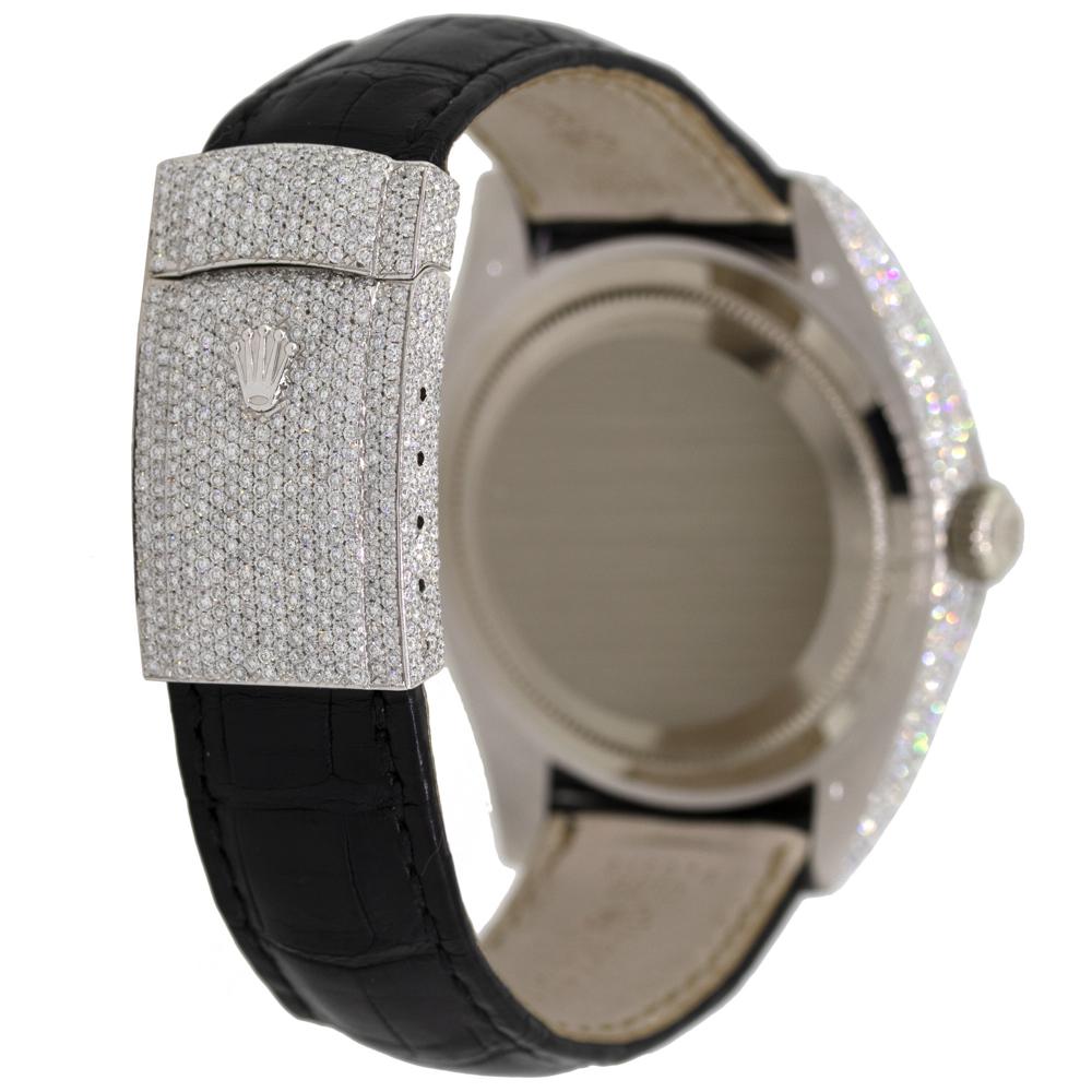 Rolex 326139 Orologio Skydweller in oro bianco 18 carati con tutti i diamanti In condizioni ottime in vendita a Boca Raton, FL