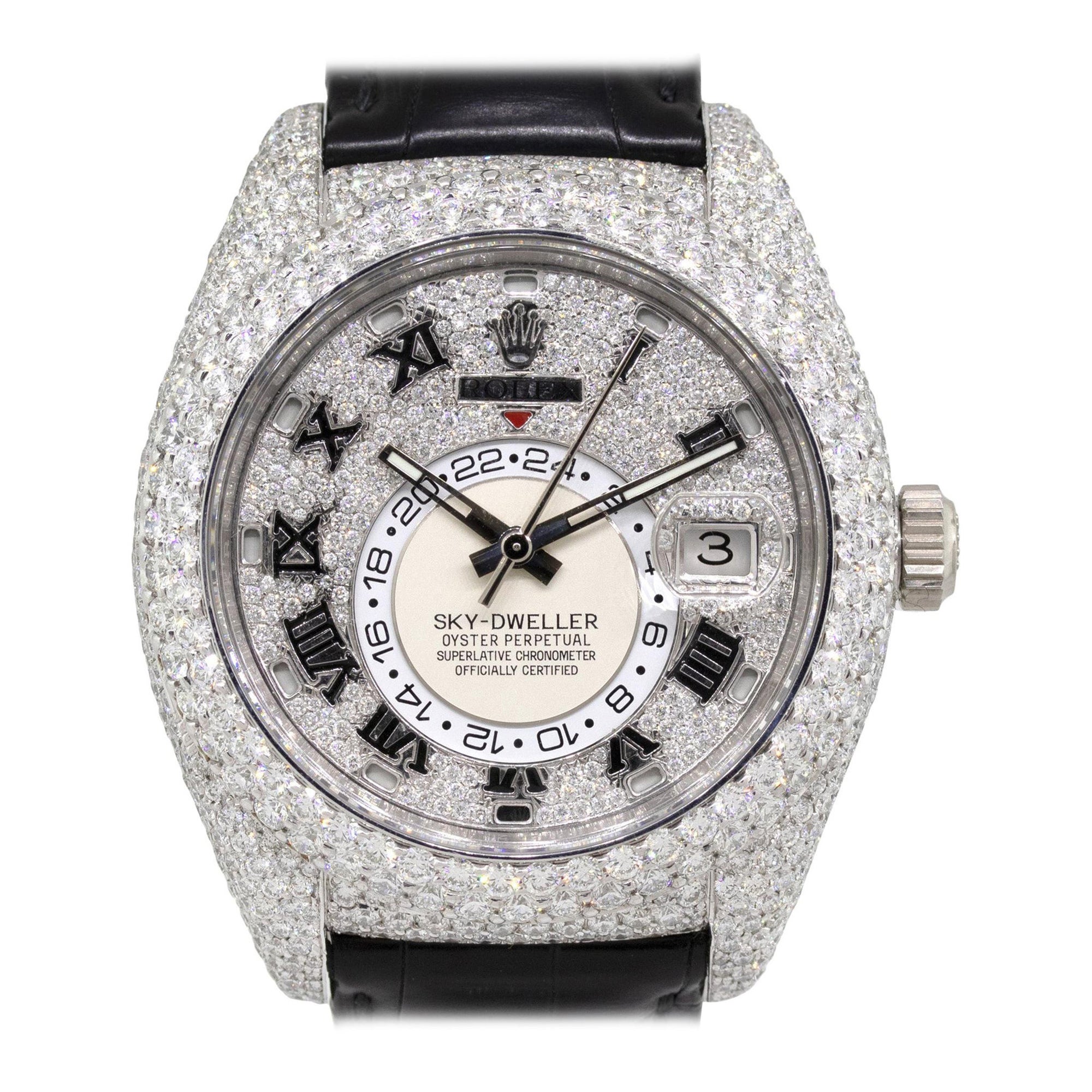 Rolex 326139 Orologio Skydweller in oro bianco 18 carati con tutti i diamanti