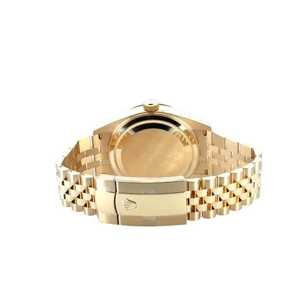 Men's Rolex 336938 Sky-Dweller 18k Yellow Gold Fluted Bezel White Dial Watch