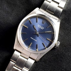 Rolex Oyster Precision Manual Wind Steel Blue Dial 6426 Watch 1972
