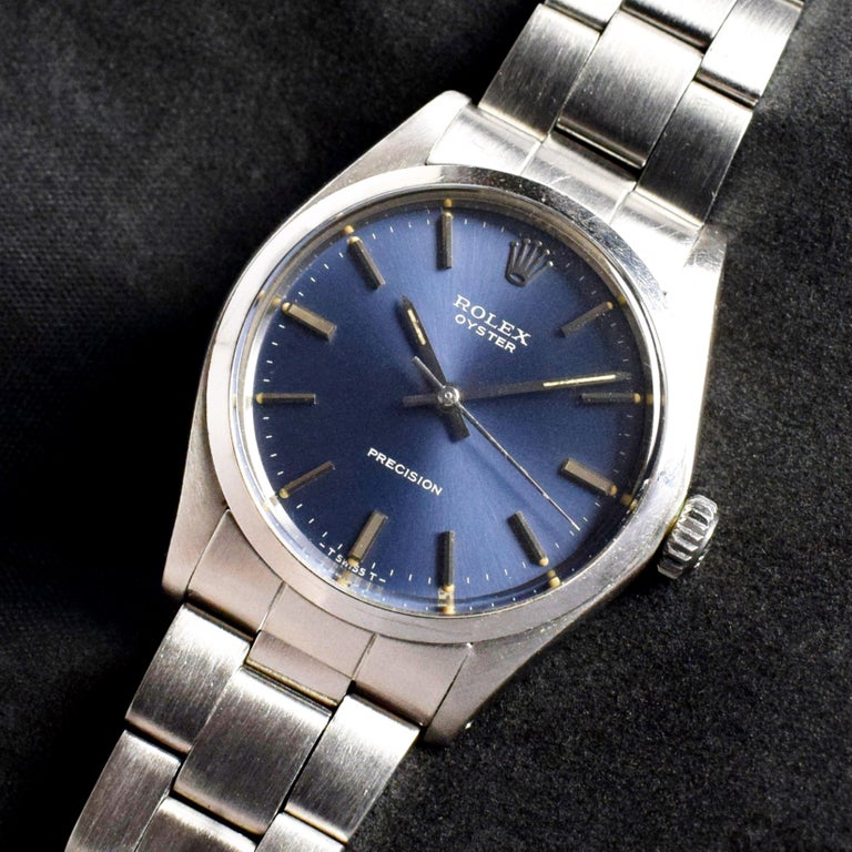 Brand: Vintage Rolex
Model: 6426
Year: 1972
Serial number: 37xxxxx
Reference: C03669
Case: 34mm without crown; Show sign of wear with slight polish from previous; inner case back stamped 6426
Dial: Excellent Clean Condition light purple blue Dial