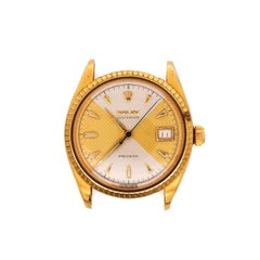 Rolex 34mm Oysterdate Precision 6294 Two Tone Honeycomb Bowtie Gold Watch