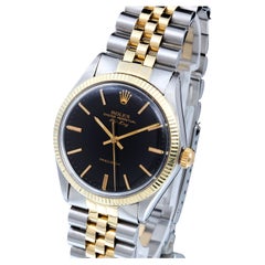 Rolex TT Air-King Black Dial Jubilee Band Fluted Bezel Watch Ref#5501