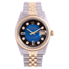 Rolex 36mm Datejust 16013 Blue Diamond two tone jubilee