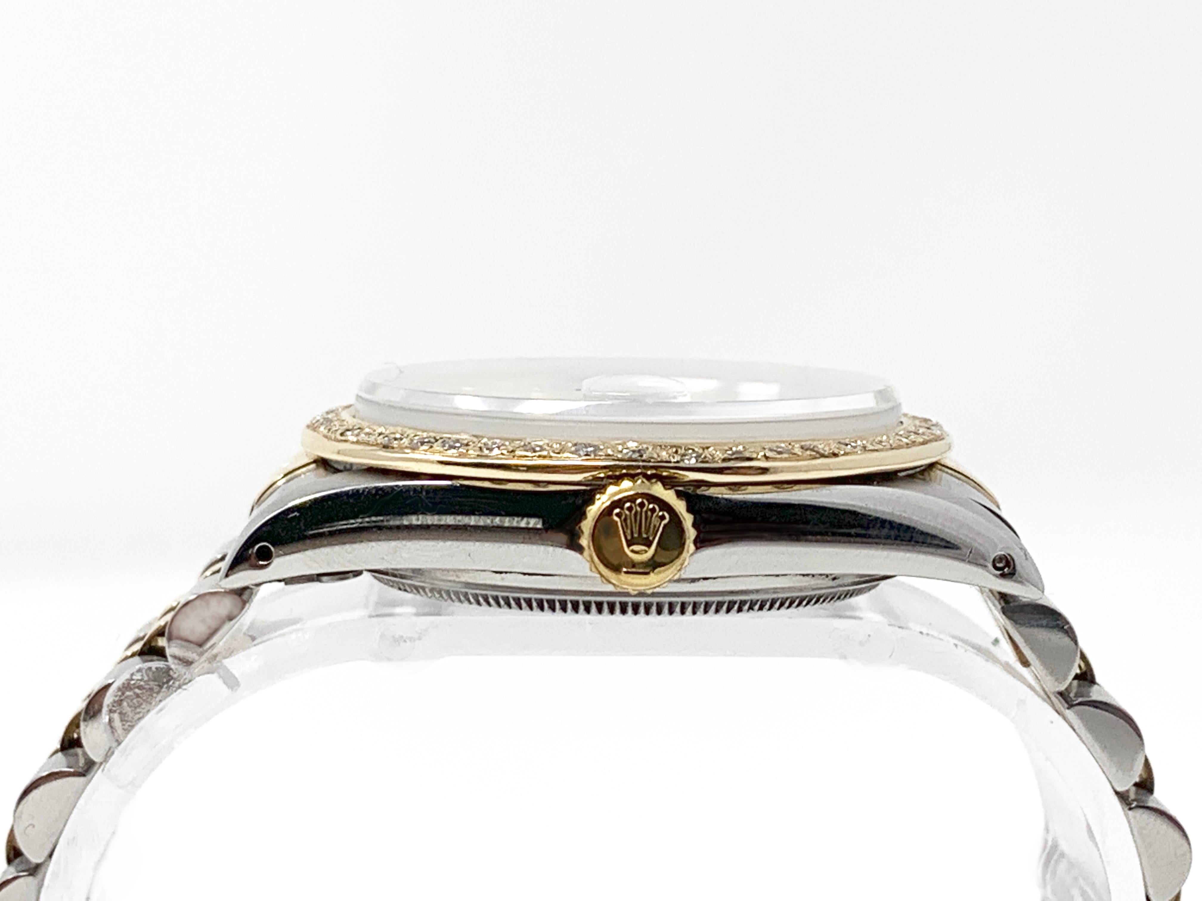 Rolex 36mm Datejust 16013 Zweifarbiger MOP-Diamant für Damen oder Herren