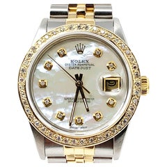 Rolex 36mm Datejust 16013 Two-Tone MOP Diamond