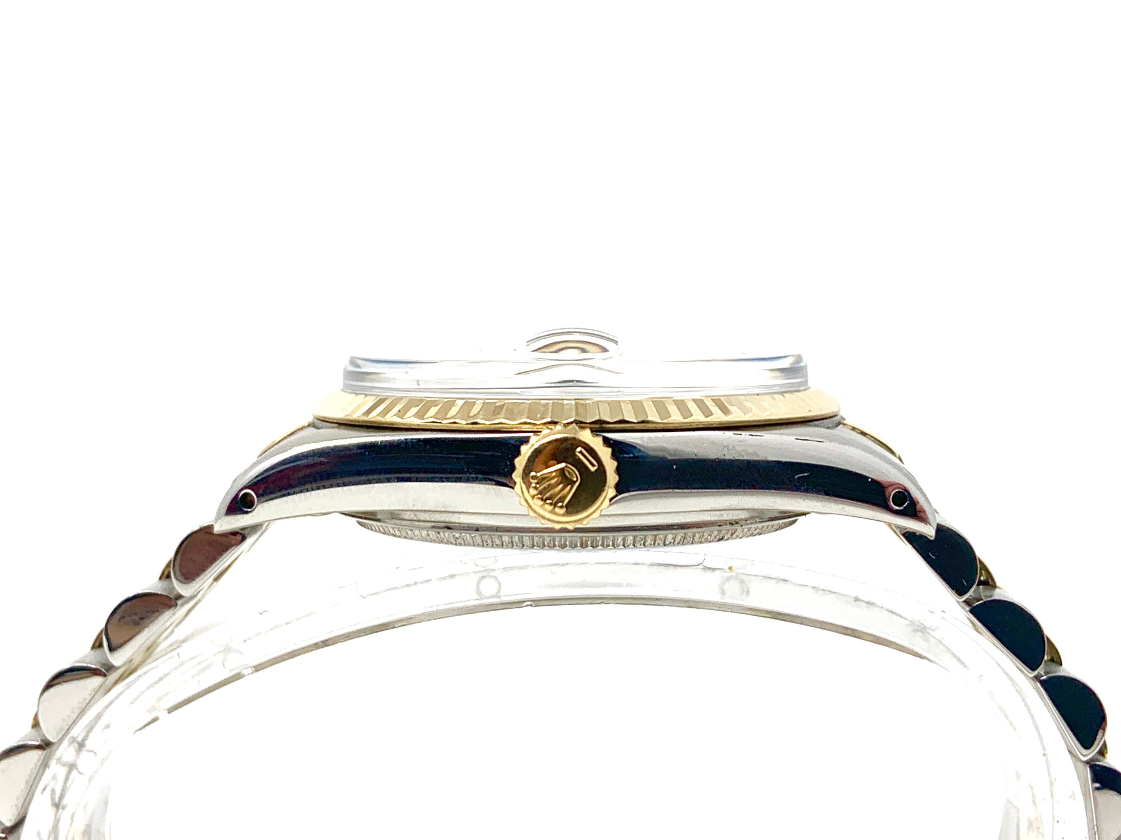 Rolex Montre Datejust 16013 avec médaillon Mop bicolore Unisexe en vente