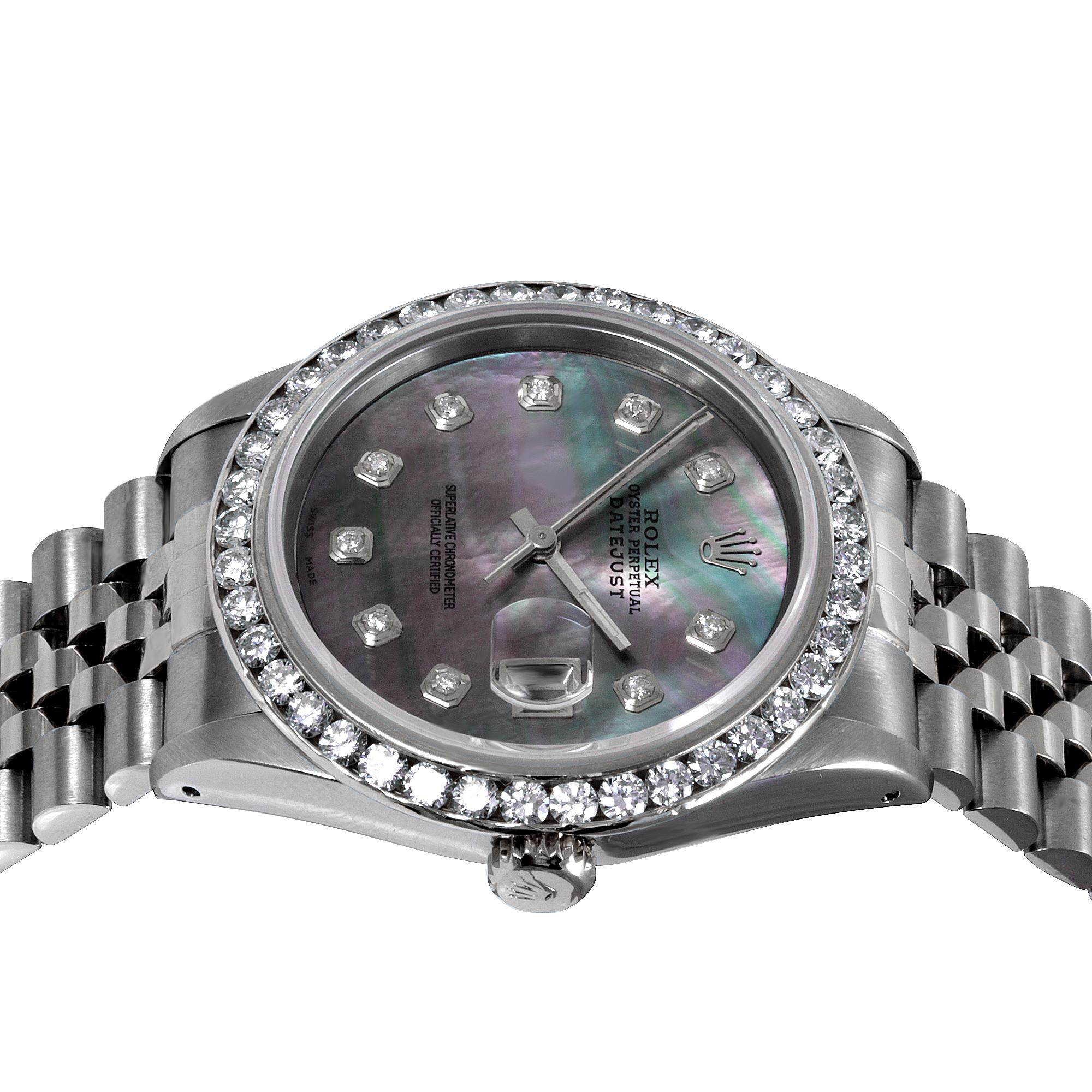 Moderne Rolex Datejust 16014 Black MP Diamond Jubilee en vente