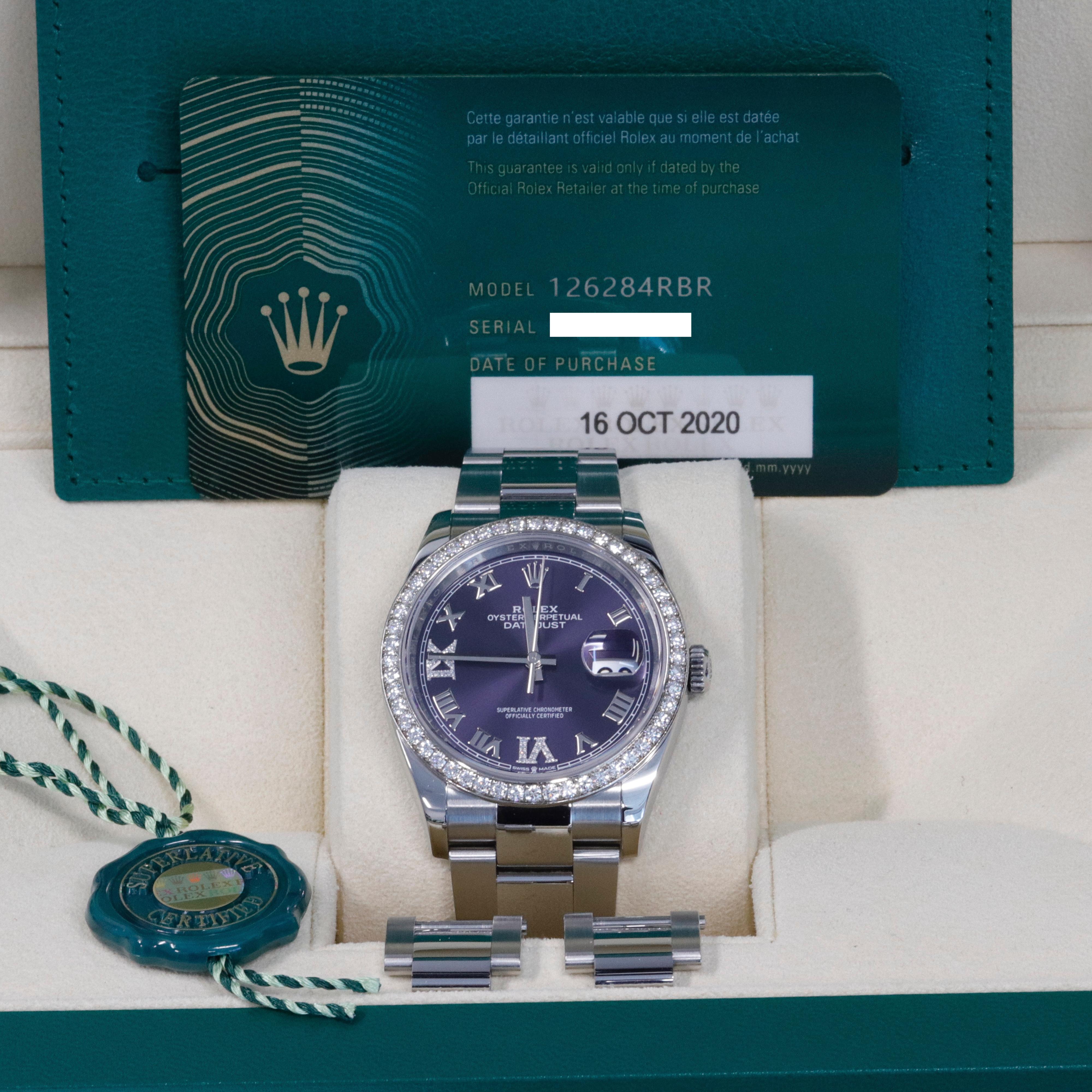 rolex aubergine