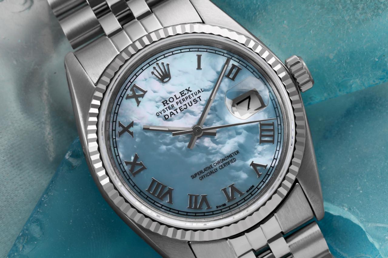 rolex datejust baby blue dial