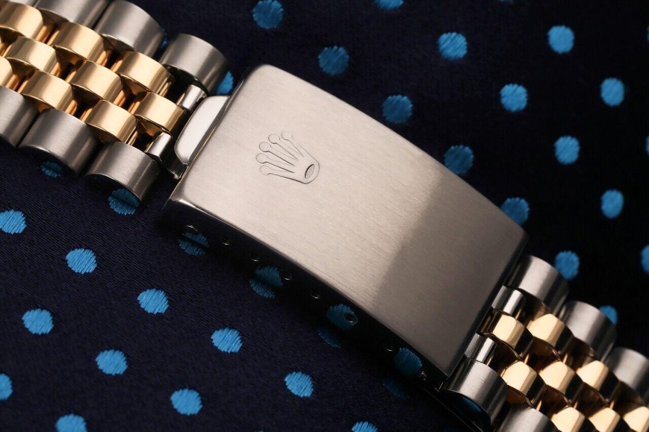 Rolex Datejust, montre bicolore avec lunette en diamants et cadran romain crème anniversaire Unisexe en vente