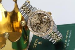 Rolex Datejust Diamond Bezel Discreet Jubilee Design Watch