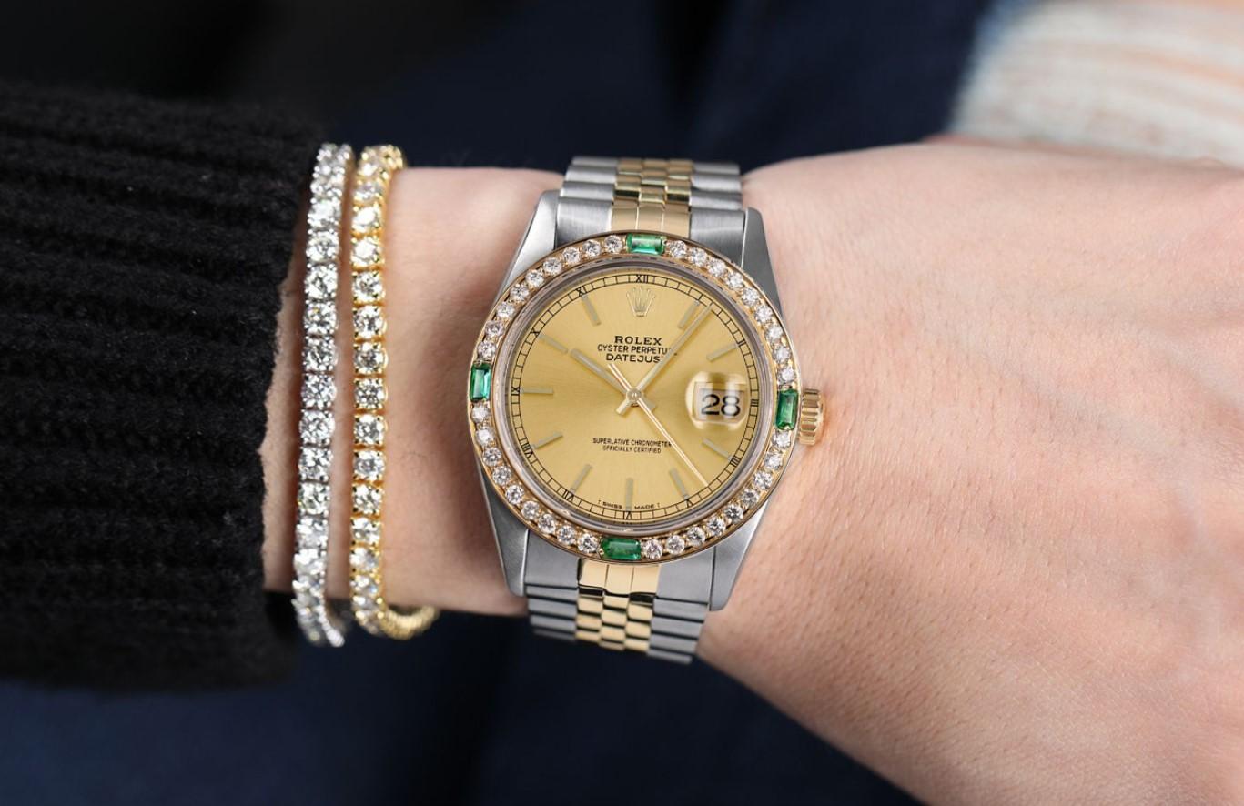 emerald face rolex
