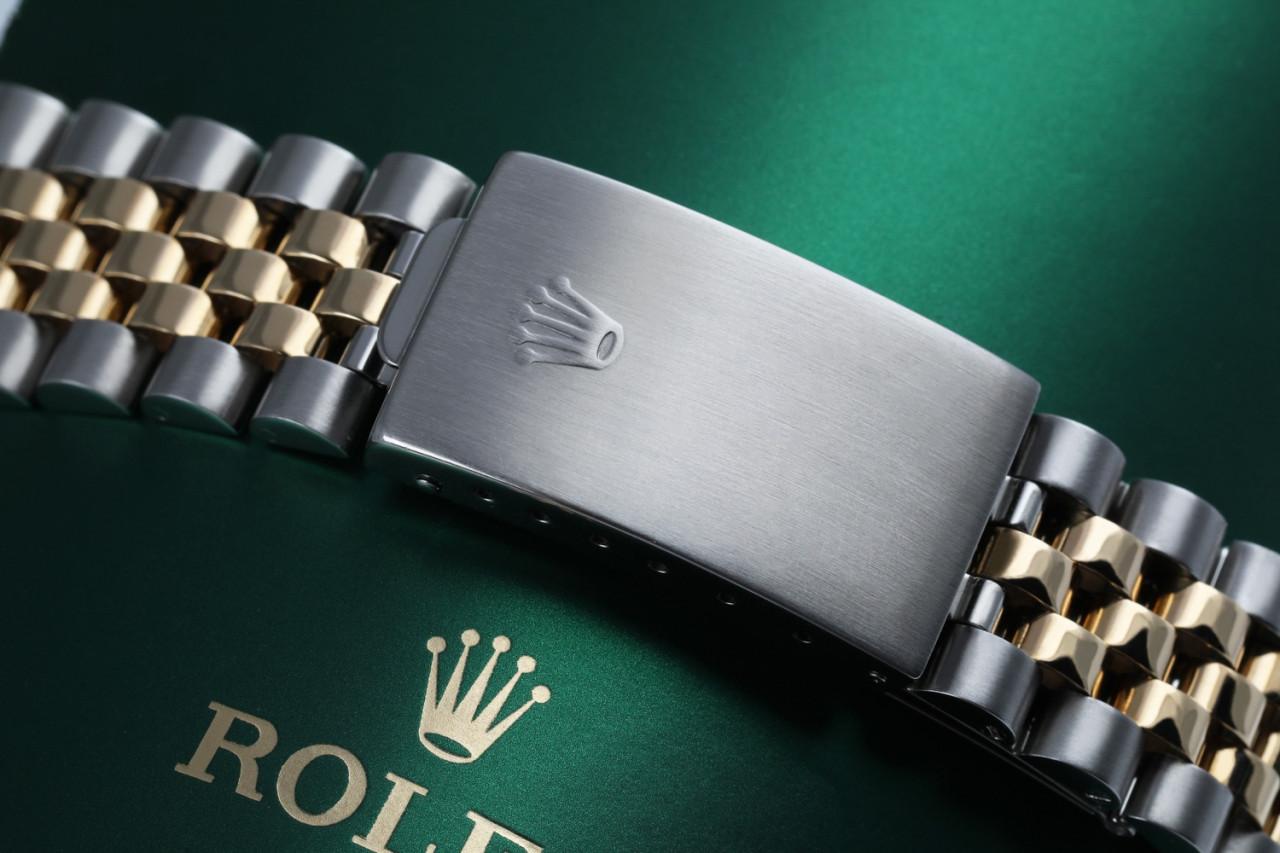 Rolex Datejust Diamond Lugs Montre bicolore à cadran blanc Unisexe en vente