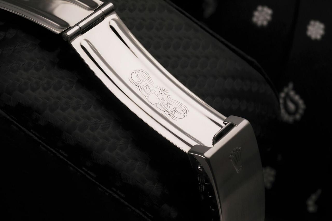 Rolex Datejust Discreet Jubilee Design Black Diamond Dial 18k WG Bezel For Sale 5